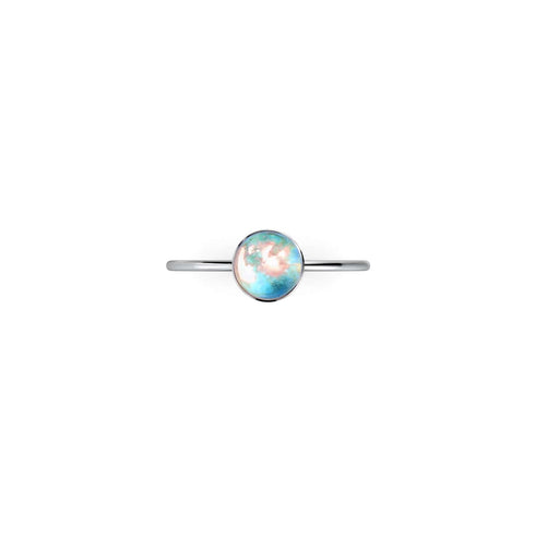 Regenbogen-Supernova | 925er Sterlingsilber | Galaxie-Glasring
